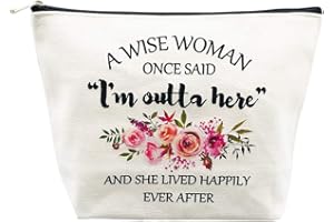 CHARMOLY Retirement Gifts for Women Best Friends Wife Mom Grandma Coworkers Boss Nurse Teachers Retirees Colleagues Work BFF Bestie Funny Birthday Retired Makeup Bag