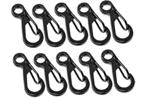 Bluelans® Mini S Keychain Carabiner Clip,SF Spring Backpack Clasps Lock Hook for Outdoor EDC Camping Tactical Survival Gear (Black)