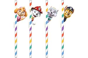 AMSCAN 8 Straws Paw Patrol 2022 Paper 19.7 cm