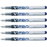 Pilot V-Pen Dolma Kalem 6 &Uuml;zerine Yazılabilir, Yazı Rengi: Mavi