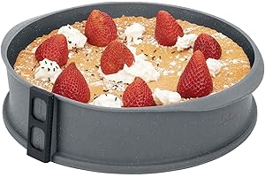 JATA HMOL1124 - Molde Bizcocho Horno. Molde Silicona. Molde Tarta. Desmoldable. Base de Vidrio. Antiadherente. Flexible. Para: horno, congelador y lavavajillas. Libre de BPA. 26 cm de diámetro y 6,4 c