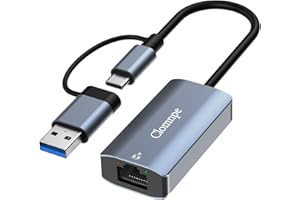 CLOMNPE USB Type-C to Ethernet Adapter 1000 Mbps, USB to RJ45 LAN Wired Network 10/100/1000 Gigabit Ethernet Adapter for Windows XP, MAC OS, Linux, VISTA 7 8 10 11, Phone, Tablet, Laptop, Game Console, etc