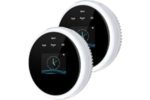 URPIZY 𝐑𝐢𝐥𝐞𝐯𝐚𝐭𝐨𝐫𝐞 𝐝𝐢 𝐆𝐚𝐬 Metano Wifi Smart Con Display LCD, Sensore Allarme Gas Naturale per Tuya, Rilevatore Perdite Gas Con Allarme Sonoro(2 pezzi)
