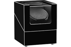 Siremig Remontoir Automatique pour Montre, Remontoir pour 1 Montres avec Moteur Silencieux et Double Alimentation, Boite Remontoir Montre Automatique