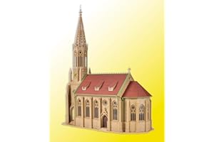 Vollmer - Église Gothique Miniature Jouet Bâtiment HO Échelle - 300 x 135 x 400 mm - Enfants, Adultes, Collectionneurs de Miniatures, Amateurs d'Architecture - Unisex