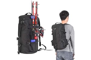 Akemaio Rucksack Angelrucksack aus Polyester mit großer Kapazität für Angelausrüstung