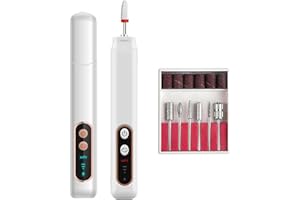 Bettinay Electric Nail File for Thick Toe Nails, 15000RPM Nail Grinder with 6 Drill Bits for Thick Toenails Set for Various Nails and Shapes(3 Speeds)