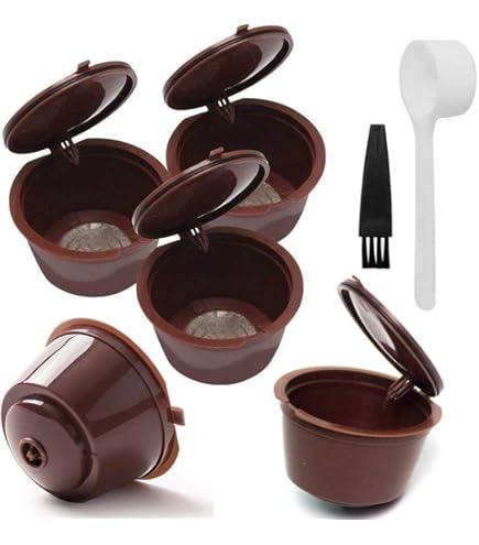 Wiederverwendbare Kaffeekapseln - 9-teiliges Set Mit Bürste & Löffel Für Kaffeevollautomaten