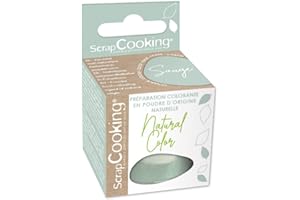SCRAPCOOKING Colorant en poudre d'origine naturelle Sauge 10g - Colorant Pâtisserie Cuisine Gateaux Biscuits Glaces Vert d'Eau