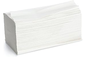 We Can Source It Ltd - Professional Z Fold Paper Towels – White 2 Ply Disposable Soft Absorbent Sheets, Eco-Friendly and Hygienic Ideal for Individuals, Home, Office or Business - Pack of 3000