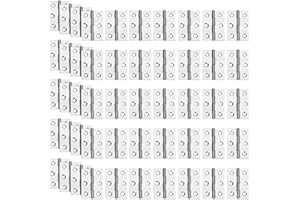 ASTARFAVOR 50 Piezas Bisagras de Gabinete Bisagra de Puerta Bisagras Plegables de Acero Inoxidable,44x32mm,para Muebles de Casa Hogar Gabinete Puerta Armario
