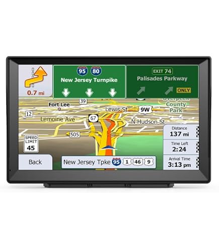 GPS Camion 9 Pouces - Cartes Europe 2025 Hors Ligne - Compatible Voiture, Bus, Utilitaire - Mises à Jour à Vie - 11