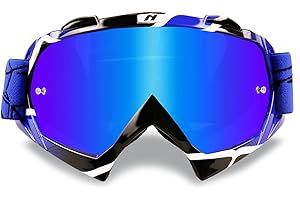 NENKI Gafas de Motocross, ATV Dirt Bike Racing Gafas de seguridad, UV400 Ciclismo Motocross Gafas para deportes al aire libre- Adecuado para adultos