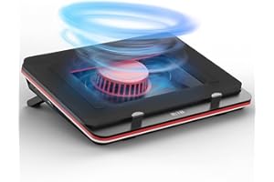 IETS GT500 Powerful Turbo-Fan (5000 RPM) Laptop Cooling Pad with Infinitely Variable Speed,Seal Foam for Rapid Cooling Gaming Laptop,13-17.3inch Laptop Cooler with 3-Port USB Hub