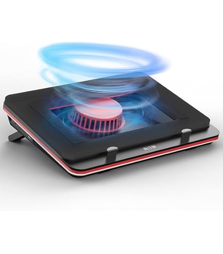 KLIM Turbofrost Gaming Laptop Cooling Pad 4 Powerful Turbo Fans Up To