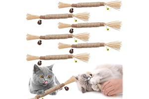 TUIBEIDAMAI Masticar Palos Gato,Palitos De Hierba Gatera,Palitos De Catnip para Gatos,Palitos Matatabi Gatos,Juego Hierba Gatera para Gato,Hierba Gatera Juguete,Juguetes del Catnip,Palo De Gato