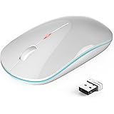 TECKNET Slim Wireless Mouse, 2.4G USB Cordless Mouse For Laptop PC Computer Windows Mac Linux Vista Macbook, Nano Receiver, 1