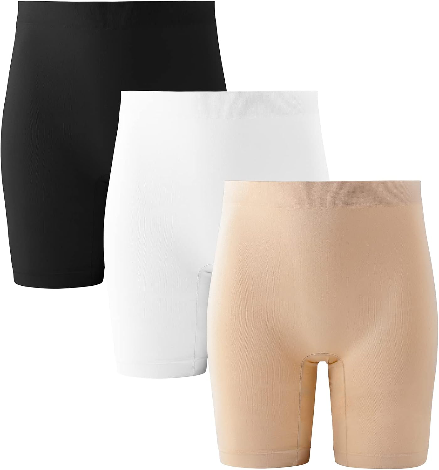 INNERSY Pantalon Antirozaduras Mujer Debajo la Falda Pantalones Cortos Vestir Braga Anti Roce 3 Pack