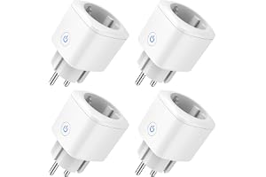 Ticenpe Smart Wi-Fi-kontakt med energiövervakning, app-kontroll/röst | Smart Home fungerar med Alexa, Google Home, fjärråtkomst, 16 A (4-pack)