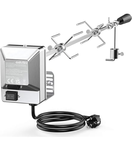 BBQ-Toro Juego de asadores, 90 cm, incl. motor de acero inoxidable