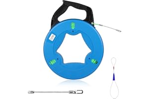 EFUTURETIME Kabel 50 m, z włókna szklanego wciągać, do kabli, drut 4,5 mm, do rur pustych, spirala do wciągania z włókna szklanego