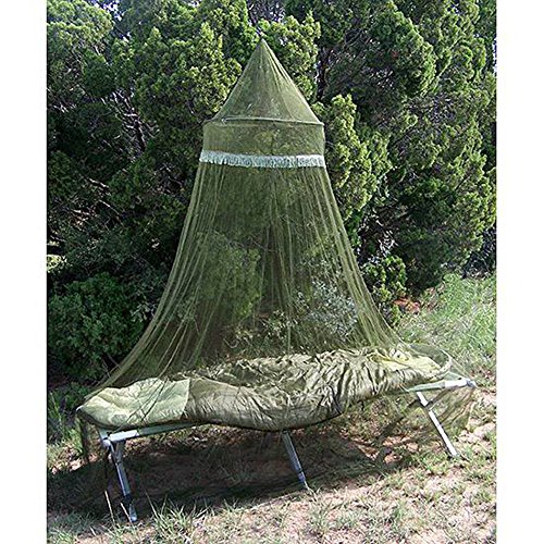 A-Express Army Green Camping Travel Tent Midge Mesh Hanging Round Mosquito Net Canopy
