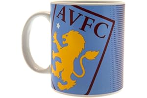 COXZD Aston Villa FC Aston Villa Halftone 11oz Boxed Mug, Adults, Unisex, Multicolor (Multicolour), One Size