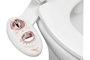 Luxe Bidet NEO 185 - Autolimpiante, boquilla doble, accesorio de bidé no eléctrico para asiento de inodoro, presión de agua ajustable, lavado trasero y femenino (oro rosa)