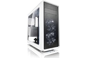 Fractal Design Focus G - Mid Tower Computer Case - ATX - High Airflow - 2x Fractal Design Silent LL Series 120mm White LED Fans Included - USB 3.0 - Window Side Panel - White