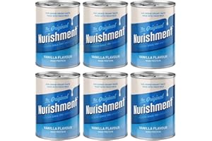 KHUDADAD Nourishment Vanilla Flavour 400g Cans | Creamy & Delicious High-Protein Enriched Milk Drink | Convenient Ready-to-Drink Shake (6x)