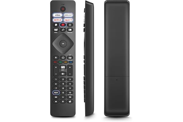 för Philips-Fjärrkontroll-Smart-TV, med Ambilight-Knapp | Universal för Alla Philips Remote Control, med 4 Snabbtangenter, In