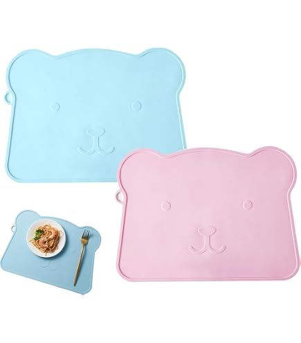OUNONA Tovagliette Bambini Silicone Tovaglietta a Forma di Nuvola Antiscivolo e Impermeabile in Grigio