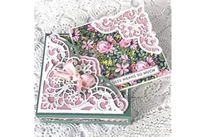 YunTrip Matrices de Découpe pour Scrapbooking, Découpage de Dentelle creuse DIY Scrapbook Paper Cards Making Decor Argent