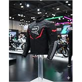 HAWK Kırmızı Unisex Motosiklet Montu 3 Katmanlı 4 Mevsim CE Korumalı Reflekt&ouml;rl&uuml; Kırmızı 2XL