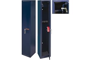 WEBMARKETPOINT Armoire Coffre fort 3 Fusils avec Coffre Trésor Porte-Fusils Armurerie 24 x 24 x 143 cm