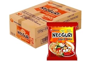 Korean Market | Neoguri Picante Ramyun | Ramen Coreano Instantáneo | Pack 20 |120g