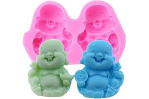 Fopytu Moule De Bouddha 3D Mignon Moule Bouddha Moule De Cire De De Cire De Époxy.