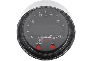 KEENSO Air Fuel Ratio Gauge Kit, X Series Wideband UEGO AFR Sensor Controller Gauge 30‑0300 Air Fuel Ratio Display 52mm Auto Dimming