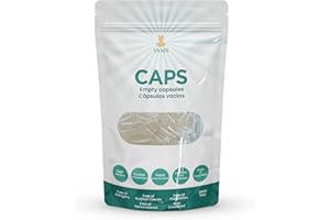 Snadi - Capsules végétales vides | Taille 3 | 1000 unités | transparentes | certifiées casher et halal | rechargeables avec vitamines et suppléments | Emballage recyclable