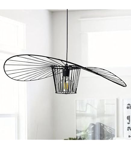 Vertigo Hängeleuchte – Retro-Kronleuchter Mit Hut-Design, Größe Bis 140 Cm, Aus PU-Gewebe & Glasfaser