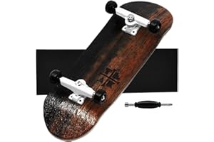 Teak Tuning 32mm PROlific Complete Fingerboard - Double Vision | 32mm x 97mm Handmade Maple Wood Deck | Pro Board Shape | Polyurethane Bearing Wheels | O-Ring Tuning
