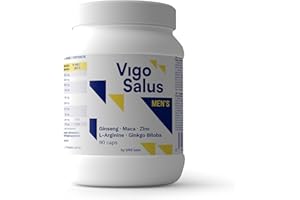 DR8 LABS Integratore Uomo | Forza + Durata + Alto Dosaggio | Maca, Tribulus Terrestris, Ginkgo Bilboa, L Arginina e Zinco | Prestazioni, Energia, Massa Muscolare | Vigosalus (90 Capsule)