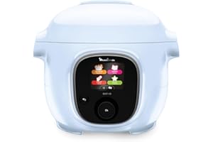 Moulinex Cookeo Mini Multicuiseur intelligent haute pression, 3 L, 2 personnes, 150 recettes intégrées, Cuisson sans surveillance, Guide pas à pas, Compact, Application Moulinex CE880410