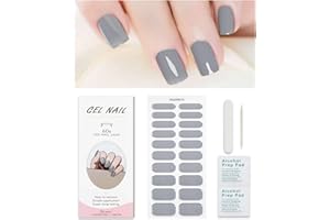 Nagelfolie Grau, KALEFUL Gel Nail Nagelfolien Selbstklebend Uv Härtend Nail Art Sticker Dekoration Nageldesign Zubehör