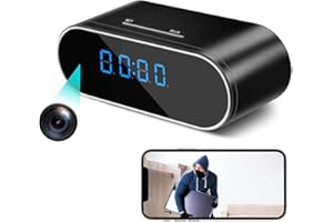 WENSEN WiFi Spy Camera Clock 1080P HD Hidden Camera Wireless Small Hidden Camera for Home Security Mini Indoor Secret Surveillance Camera Nanny Cam with APP Control Night Vision and Motion Detection