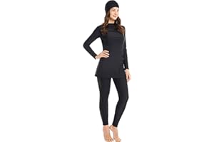 seafanny Damen 3-teilige muslimische Bademode Full Cover Hijab Burkini Modest Badeanzug