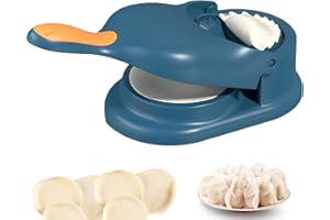 ‎HLJS 2 in 1 Dumpling Maker Machine, Teigtaschen Maker, Manuelle Teigpresse, Knödelmaschine, Teigtaschenformen, Teigtaschen-Hautmacher, Hautverpackungen,Knödel Skin Maker Knödel Formen
