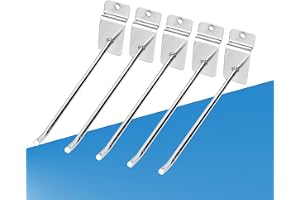 Lamellväggpanelkrokar, 25 Delar, 15 Cm, 6 Tums Lamellväggpanelkrokar, Väggprodukthållare Butikshyllkrokar