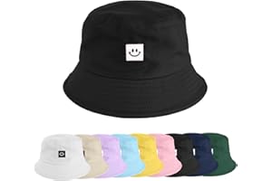 heekpek Cappello da Pesca,Cappello da Pescatore Donna Uomo Pieghevole Bucket Hat Cotone Cappello Protezione del Sole Cappucci Casual Secchio Cappello