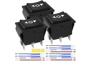 MKBKLLJY 3 delar. DC 20 A 12 V automatisk låsmotor polaritet omvänd vippströmbrytare DPDT 6-stift 3 position på/av-on svart v
